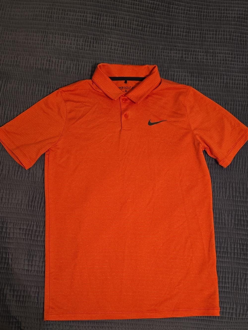Nike Boys Tiger Woods Orange Dri-FIT Polo Shirt Size LARGE